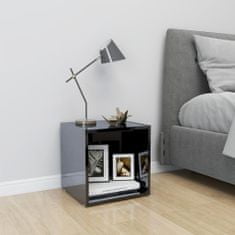 Greatstore TV stolek s vysokým leskem černý 37 x 35 x 37 cm dřevotříska