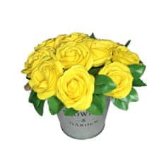 IDARY Velká mýdlová kytice s růžemi - Žlutá