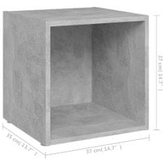 Greatstore TV stolek betonově šedý 37 x 35 x 37 cm dřevotříska