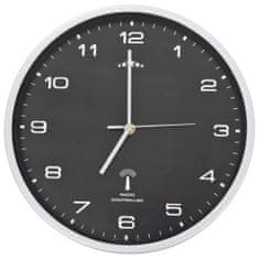 Petromila Rádiem řízené nástěnné hodiny se strojkem Quartz 31 cm černé