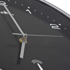 shumee Rádiem řízené nástěnné hodiny se strojkem Quartz 31 cm černé