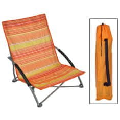 Greatstore HI Skládací plážové křeslo oranžové 65 x 55 x 25/65 cm