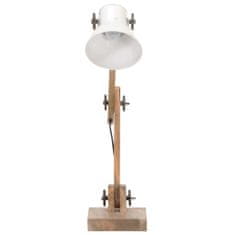 Greatstore Industriální stolní lampa bílá kulatá 58 x 18 x 90 cm E27