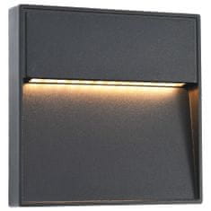 Greatstore Venkovní LED nástěnná svítidla 2 ks 3 W černá čtvercová