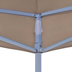 Greatstore Střecha k party stanu 6 x 3 m taupe 270 g/m2