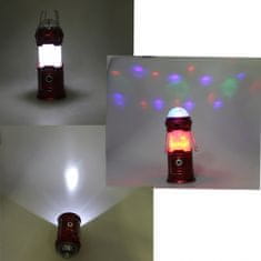 Alum online Solární LED kempingová svítilna s efektem stroboskopu - zlatá 