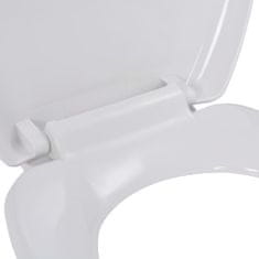 Greatstore Toaletní sedátko pomalé sklápění rychloupínací bílé