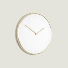 Stackers , Nástěnné hodiny White & Brushed Gold Clock | bílá 75654
