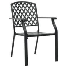 Petromila Stohovatelné zahradní židle 2 ks ocelové černé