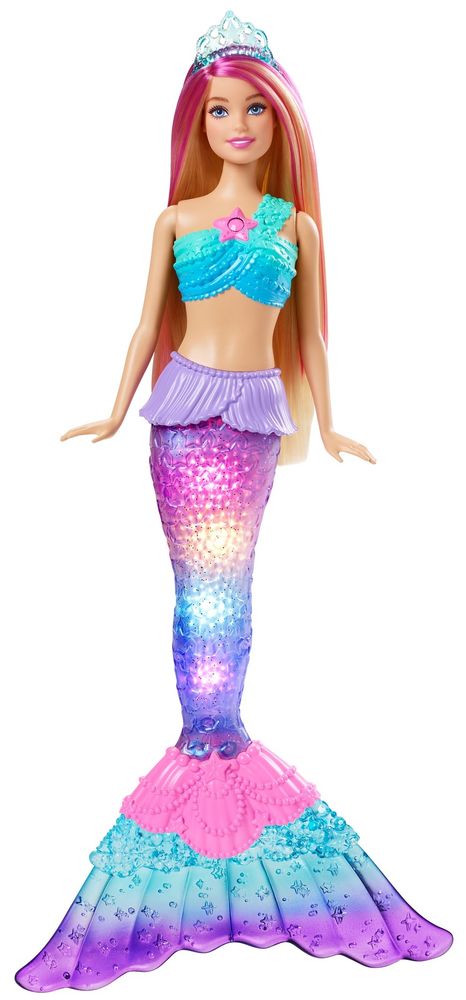 Levně Mattel Barbie Blikající mořská panna Blondýnka HDJ36