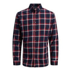 Jack&Jones Plus Pánská košile JJPLAIN Regular Fit 12207106 True Redd (Velikost 3XL)