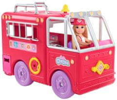 Mattel Barbie Chelsea Hasičské auto HCK73
