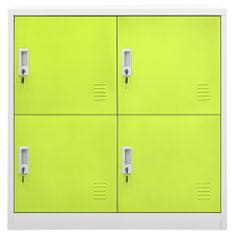 Greatstore Uzamykatelná skříň světle šedá a zelená 90 x 45 x 92,5 cm ocel