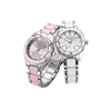 LONGBO Elegantní styl s hodinkami SET bílá/růžová - Dárek ZDARMA navrch!