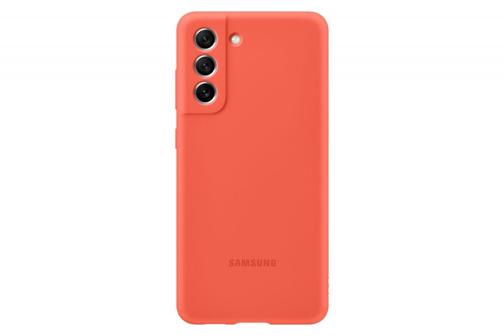 Samsung S21 FE Silikonový zadní kryt EF-PG990TPEGWW, korálová - zánovní