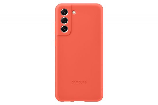 Samsung S21 FE Silikonový zadní kryt EF-PG990TPEGWW, korálová