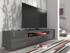 Homlando TV stolek 200 cm stojící grafitový mat / grafitový lesk