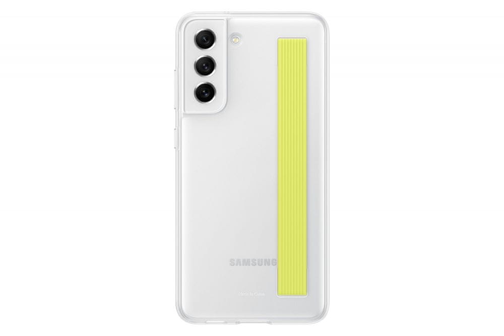 Samsung S21 FE Poloprůhledný zadní kryt s poutkem EF-XG990CWEGWW, bílá