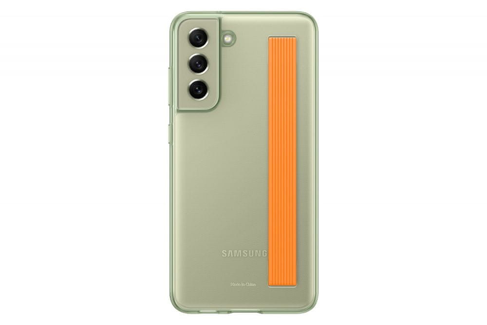 Samsung S21 FE Poloprůhledný zadní kryt s poutkem EF-XG990CMEGWW, zelená