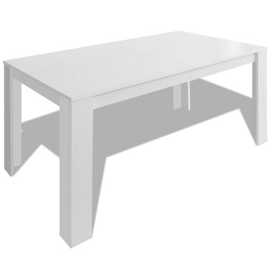 shumee Jídelní stůl 140x80x75 cm bílý