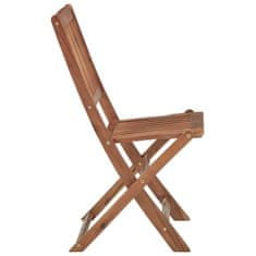 Petromila Skládací zahradní židle s poduškami 2 ks masivní akáciové dřevo