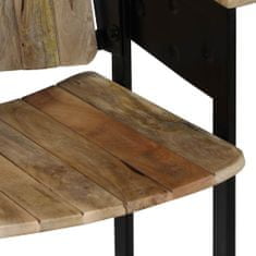 shumee 2místná lavice masivní mangovníkové dřevo a ocel