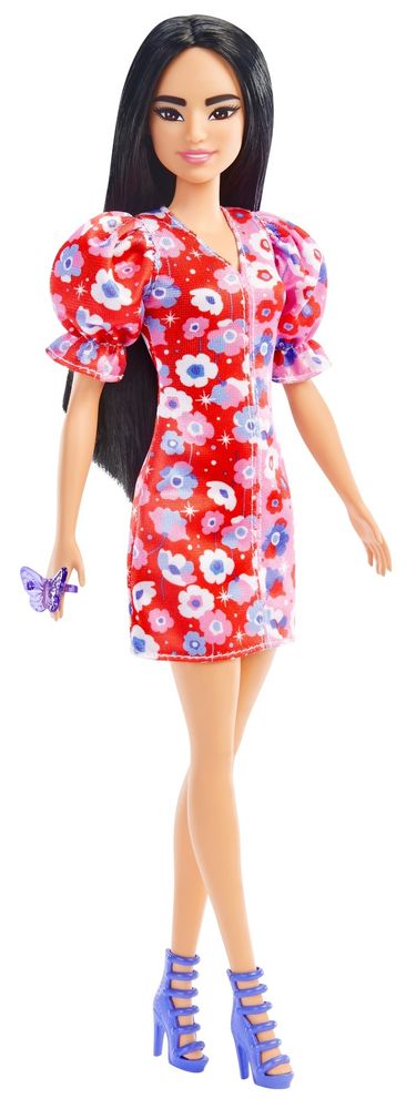Mattel Barbie Modelka 177 - Květinové šaty FBR37