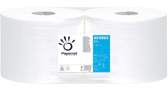 Papernet průmyslová papírová utěrka 454 m-2 vrstvá-2 role 1500 útržků celulóza