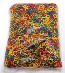 Kancelářské gumičky 18mm 1kg mix barev