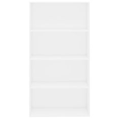 Greatstore 4patrová knihovna bílá 80 x 30 x 151,5 cm dřevotříska