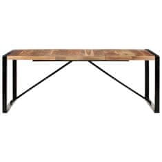 shumee Jídelní stůl 200 x 100 x 75 cm masivní dřevo sheeshamový vzhled