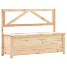 Vidaxl Úložná lavice 120 cm masivní borové dřevo