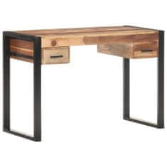 shumee Psací stůl 110x50x76 cm masivní dřevo s sheeshamovým povrchem
