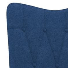 Greatstore Relaxační křeslo modré textil