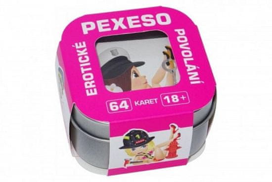Erotické Pexeso Povolání - 64 karet v plechové krabičce 6,5x6,5x4cm