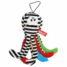 Baby Mix Edukační hračka Chobotnička s rolničkou - bílo-černá