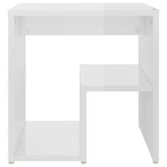 Vidaxl Noční stolek bílý s vysokým leskem 40 x 30 x 40 cm dřevotříska