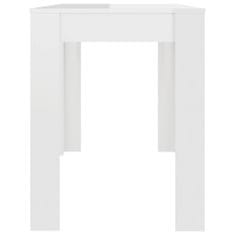 Vidaxl Jídelní stůl bílý s vysokým leskem 120 x 60 x 76 cm dřevotříska