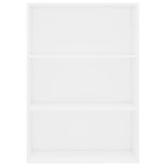 Greatstore 3patrová knihovna bílá 80 x 30 x 114 cm dřevotříska