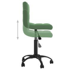 shumee Otočná kancelářská židle tmavě zelená samet
