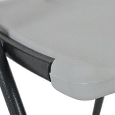 Petromila Skládací barové židle 2 ks HDPE a ocel bílé