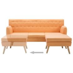 Greatstore Rohová sedačka textilní čalounění 171,5x138x81,5 cm oranžová