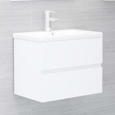 Greatstore 2dílný set koupelnového nábytku bílý dřevotříska