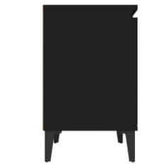 Vidaxl Noční stolky s kovovými nohami 2 ks černé 40 x 30 x 50 cm