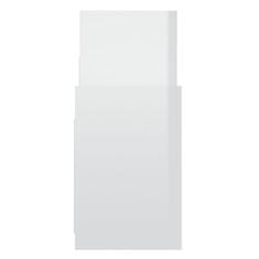Vidaxl Odkládací skříňka bílá s vysokým leskem 60x26x60 cm dřevotříska