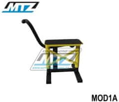 MTZ Stojánek MX (stojan pod motocykl) s kovovou deskou a protiskluzovou gumou - žlutý MOD1A-05/02