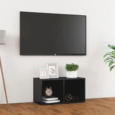 Greatstore TV stolek šedý s vysokým leskem 72 x 35 x 36,5 cm dřevotříska