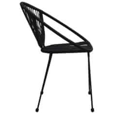 shumee Zahradní židle 2 ks PVC ratan černé