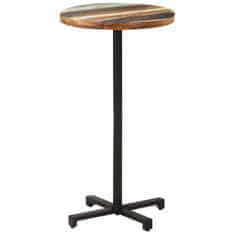 shumee Bistro stolek kulatý Ø 60 x 110 cm masivní recyklované dřevo