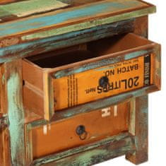 Greatstore TV stolek 4 zásuvky recyklované dřevo